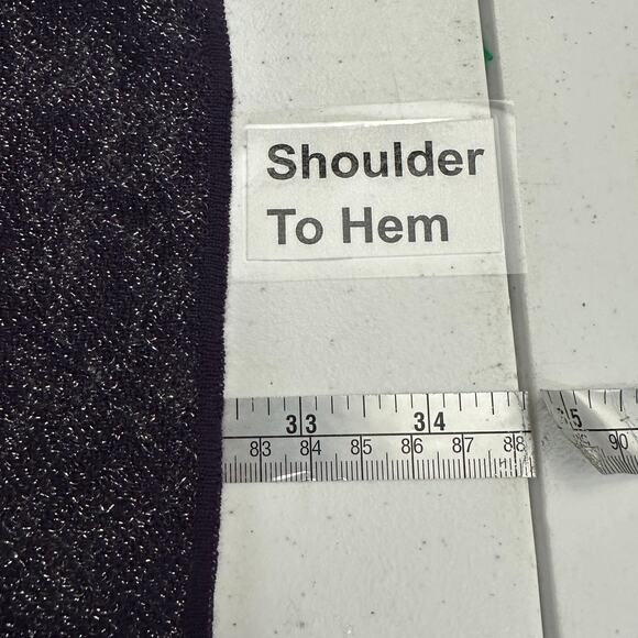 Catherines Womens Size 2X Open Front Kimono Cardigan‎ Metallic Sheer Lightweight - Picture 7 of 8